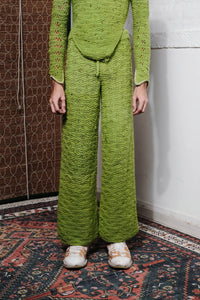 KNOT TIE LOOP PANTS IN LIME