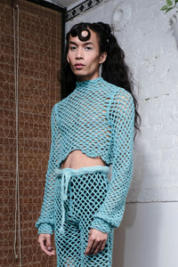 FISHNET SCALLOP TOP