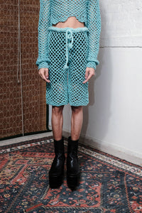 FISHNET SCALLOP SHORTS