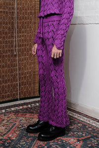 CABLE HAND KNITTED  PANTS