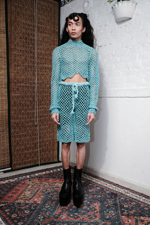 FISHNET SCALLOP TOP