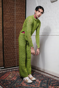 KNOT TIE LOOP TOP IN LIME