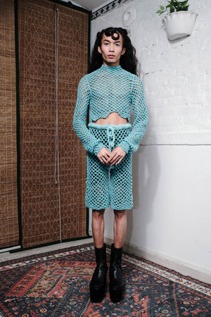 FISHNET SCALLOP TOP