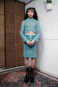 FISHNET SCALLOP TOP
