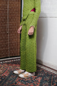 KNOT TIE LOOP PANTS IN LIME