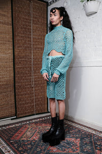 FISHNET SCALLOP TOP