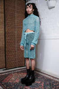 FISHNET SCALLOP SHORTS