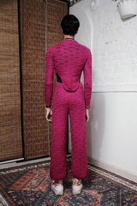 KNOT TIE LOOP TOP IN MAGENTA