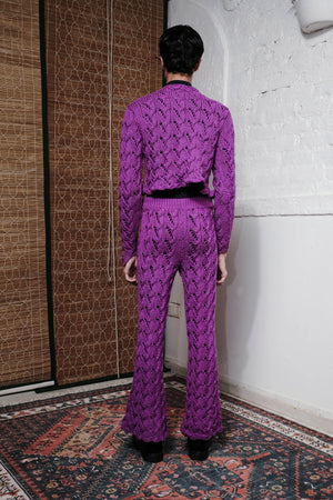 CABLE HAND KNITTED  PANTS