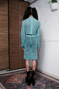 FISHNET SCALLOP SHORTS