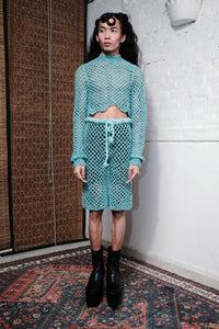 FISHNET SCALLOP SHORTS