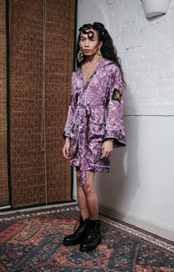 ALL OVER QUOD MONOGRAM  KIMONO DRESS