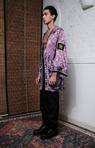 ALL OVER QUOD MONOGRAM  KIMONO DRESS
