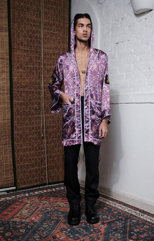 ALL OVER QUOD MONOGRAM  KIMONO DRESS