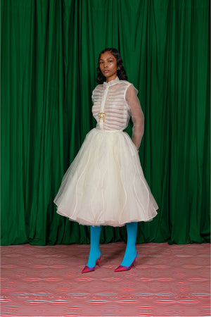 VINES SKIRT IN IVORY