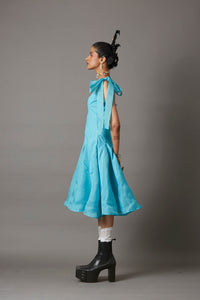 FLOW DRESS IN POWDER BLUE