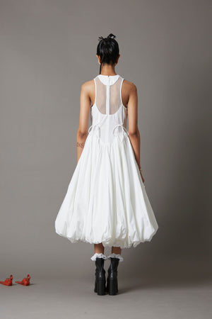 BILLOW DRESS IN WHITE