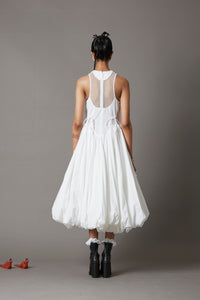 BILLOW DRESS IN WHITE