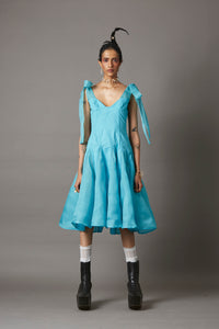 FLOW DRESS IN POWDER BLUE