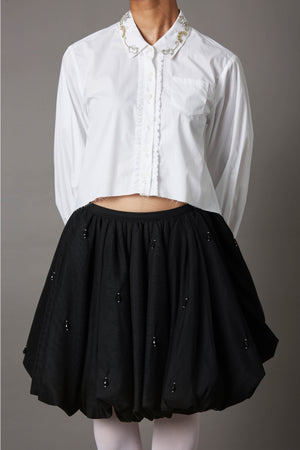 MINI BUBBLE SKIRT IN BLACK