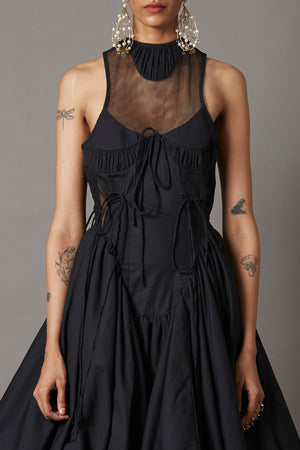 BILLOW DRESS IN BLACK