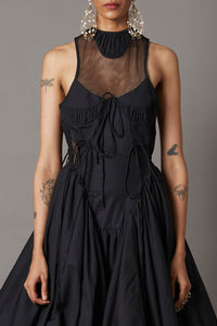 BILLOW DRESS IN BLACK