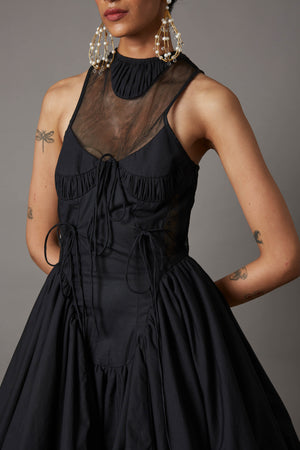 BILLOW DRESS IN BLACK