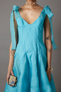 FLOW DRESS IN POWDER BLUE