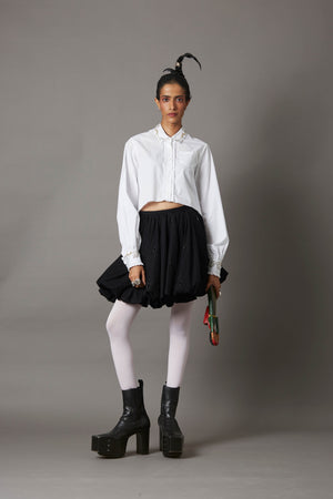 SUMMER CROP EMBROIDERY SHIRT