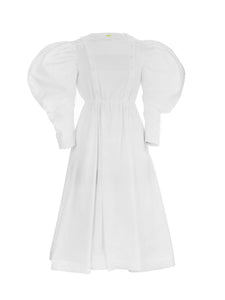 WOLF WING SHIRT DRESS WHITE