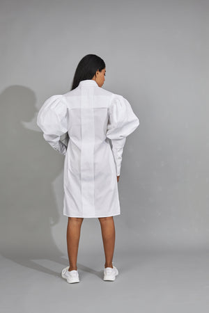 DEE Ft. Wolf Wing Skeleton Dress White