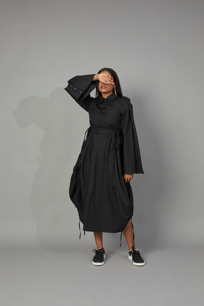 CLASSIC SHIRT DRESS BLACK