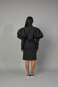 WOLF WING SKELETON DRESS BLACK