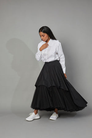 PARAM SAHIB SINGH FT. WITCH LINER SKIRT IN BLACK