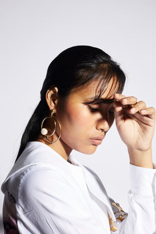 Q+D Half Hoop Earrings GOLD