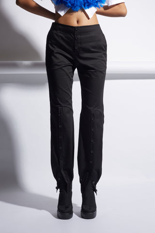 Cuffed Leg Pants Black