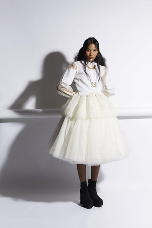 BLAIR STANBURY Ft. Organza Trench Shirt