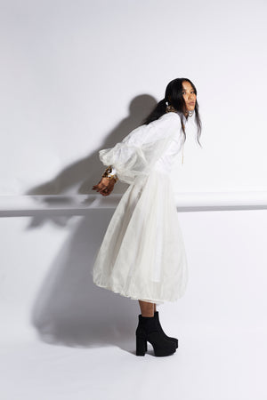 PARACHUTE DRESS IVORY