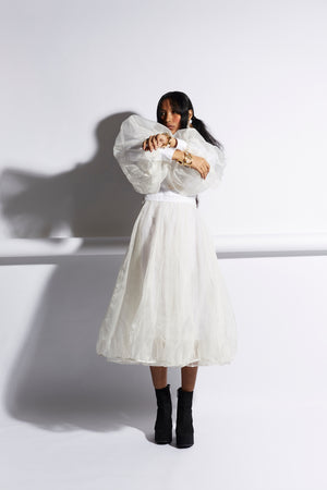 PARACHUTE DRESS IVORY