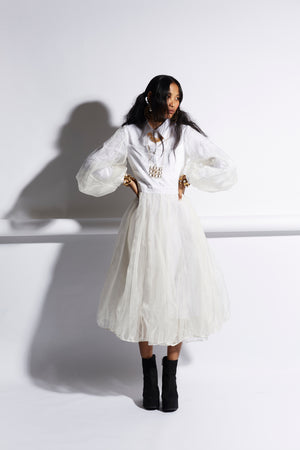 PARACHUTE DRESS IVORY