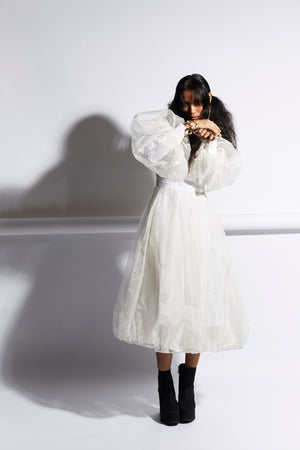 PARACHUTE DRESS IVORY