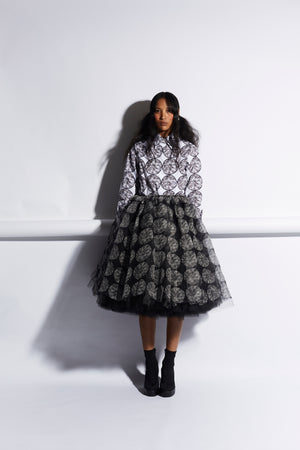 POLKA CHECKS SKIRT