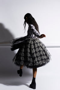 POLKA CHECKS SKIRT