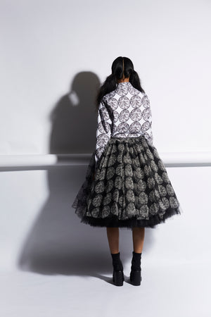 POLKA CHECKS SKIRT