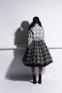 POLKA CHECKS SKIRT