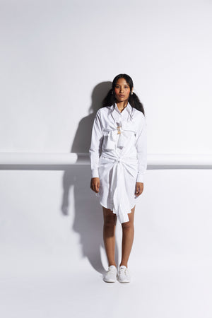 MULTI SLEEVES SHIRT DRESS