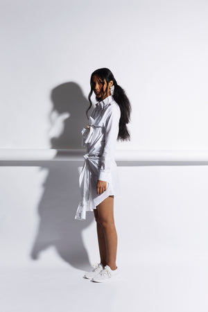MULTI SLEEVES SHIRT DRESS