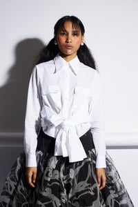 FOUR SLEEVE CROP SHIRT