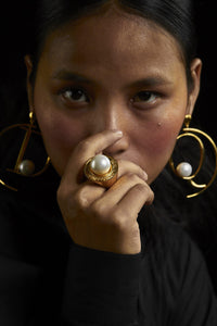 ALIA BHATT FT. QED PEARL RING GOLD
