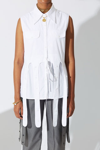 QUOD Rodeo Sleeveless Shirt White